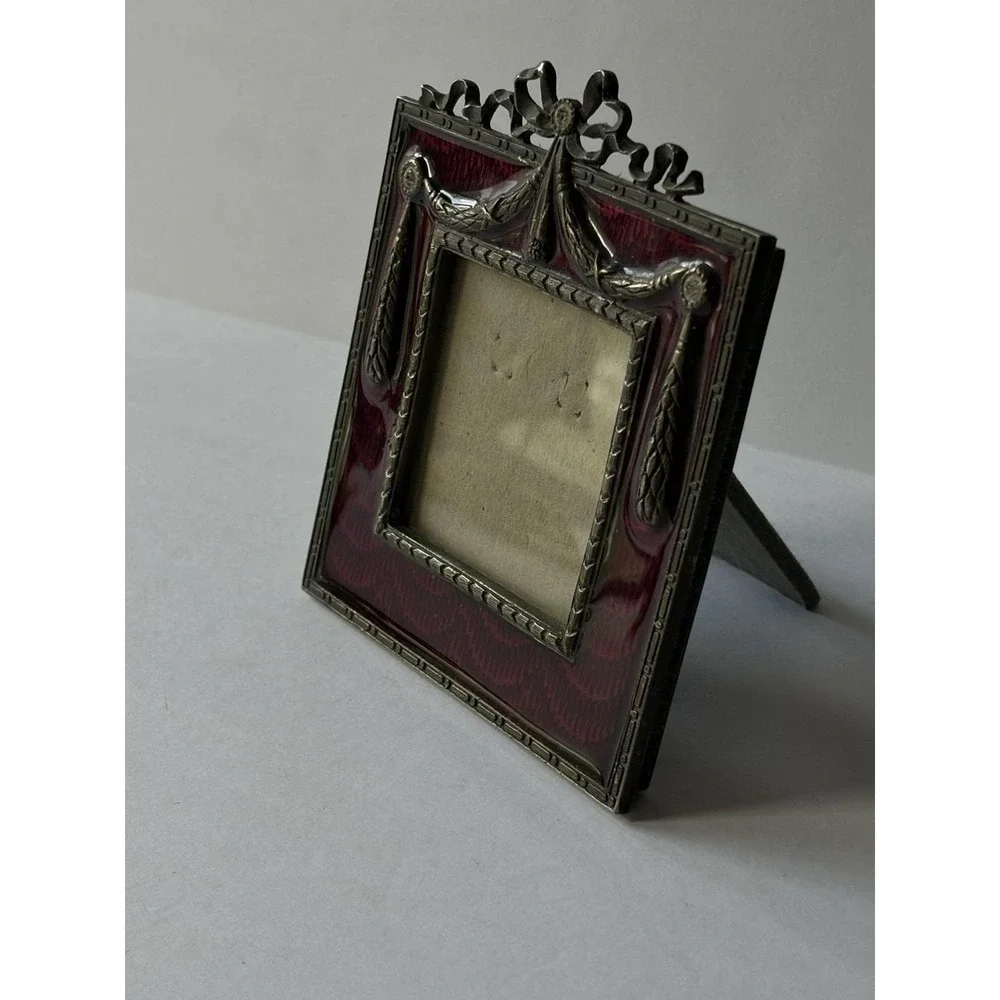 Vintage 1989 Terragrafics magenta/fuchsia Enamel‎ Square Small Picture Frame